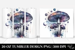 Detailed Celestial Mushroom Splash | 20 oz Tumbler Product Image 1
