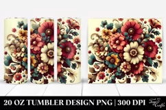 Vibrant Retro Flowers | 20 oz Tumbler Product Image 1