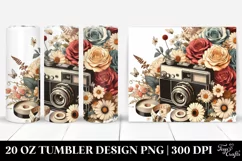 Watercolor Retro Flowers ELIXIR Tumbler | 20 oz Tumbler Product Image 1
