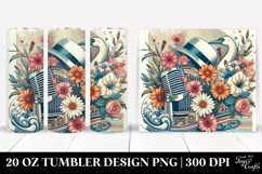Watercolor Retro Flowers ELIXIR Tumbler | 20 oz Tumbler Product Image 1