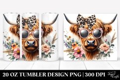 Elegant Highland Cow Tumbler Product Image 1