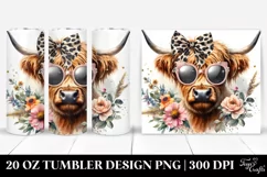 Elegant Highland Cow Tumbler Product Image 1