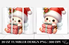 Cute Baby Bee with Santa Hat | 20 oz Tumbler Product Image 1