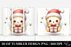 Cute Baby Bee with Santa Hat | 20 oz Tumbler Product Image 1
