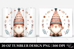Excited Gnome Boho Watercolor Tumbler Product Image 1