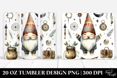 Excited Gnome Boho Watercolor Tumbler Product Image 1