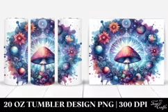 Celestial Mushroom Clipart, High-Res 20 Oz Tumbler Product Image 1