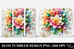 Gardenia Gold Splash Tumbler Product Image 1