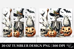 Funny Halloween Skeleton Clipart 20 Oz Tumbler Product Image 1