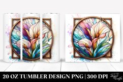 Wooden Calla Lily Clipart, Transparent 20 Oz Tumbler Product Image 1