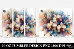 Orchid Stained Clipart 20 Oz Tumbler Product Image 1