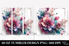 Glossy Zinnia Watercolor Product Image 1