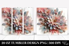 Glossy Zinnia Watercolor Product Image 1