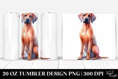 Pastel Rhodesian Ridgeback Clipart 20 Oz Tumbler Product Image 1