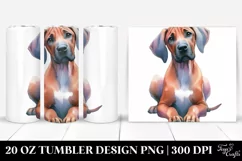 Pastel Rhodesian Ridgeback Clipart 20 Oz Tumbler Product Image 1
