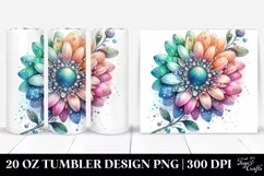 Vibrant Pastel Shiny Daisy | 20 oz Tumbler Product Image 1