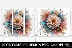 Pastel Marigold Artwork, Transparent 20 Oz Tumbler Product Image 1