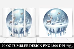 3D Christmas Winter Reindeer | 20 oz Tumbler Product Image 1