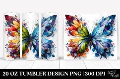 Vibrant Butterfly Plant Leaves 20 oz Tumbler Design Product Image 1