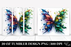 Vibrant Butterfly Plant Leaves 20 oz Tumbler Design Product Image 1