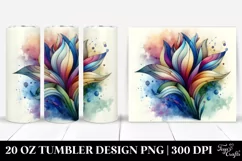 Pastel Stained Iris, Wooden 20 Oz Tumbler Product Image 1
