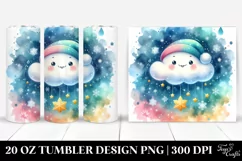 Vibrant Cloud with Snowflakes | 20 oz Tumbler Product Image 1