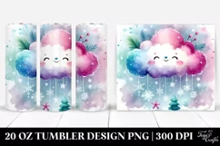 Vibrant Cloud with Snowflakes | 20 oz Tumbler Product Image 1