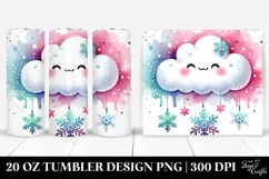 Vibrant Cloud with Snowflakes | 20 oz Tumbler Product Image 1