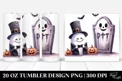 Simple Funny Tombstone Haloween Clipart, Watercolor Style 20 Product Image 1