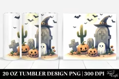 Simple Funny Tombstone Haloween Clipart, Watercolor Style 20 Product Image 1