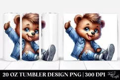 Cute Baby Bear Posing Like a Model | 20 oz Tumbler Product Image 1