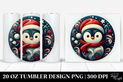 Cute Penguins Winter 20 Oz Tumbler Product Image 1