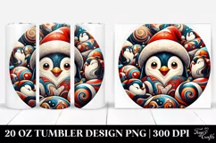 Colorful Penguin Holiday 20 Oz Tumbler Product Image 1