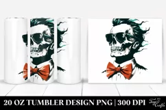 Retro Halloween Skull Superhero | 20 oz Tumbler Product Image 1