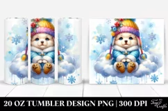 Cute Winter Puppy Tumbler Product Image 1