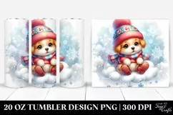 Cute Winter Puppy Tumbler Product Image 1