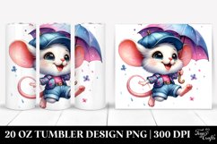 Cute Baby Mouse Happy Pose, Transparent 20 Oz Tumbler Product Image 1