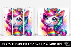 Smiling Baby Unicorn Tumbler Product Image 1