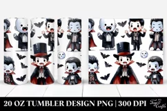 Funny Vampire Haloween Clipart 20 Oz Tumbler Product Image 1
