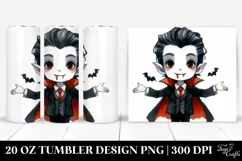 Funny Vampire Haloween Clipart 20 Oz Tumbler Product Image 1