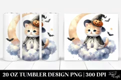 Cute Kitten in Halloween Costume PNG Product Image 1