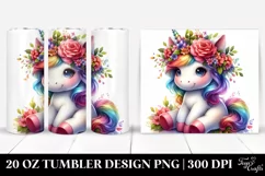 Sitting Baby Unicorn Tumbler Product Image 1