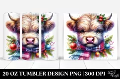 Cute Angry Baby Highland Cow Clipart Product Image 1