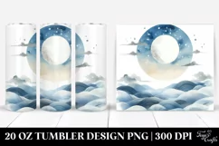 Simple Moon Washed Watercolor Tumbler Product Image 1