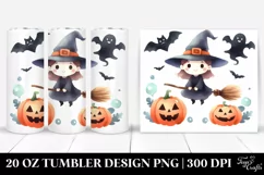 Funny Witch Haloween Clipart 20 Oz Tumbler Product Image 1