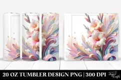 Abstract Pastel Gladiolus | 20 oz Tumbler Product Image 1