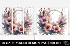 Abstract Pastel Gladiolus | 20 oz Tumbler Product Image 1