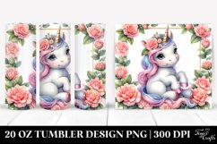 Baby Unicorn Camellia | 20 oz Tumbler Product Image 1
