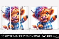 Highlandcow Dancing with Cool Haircut, Transparent 20 Oz Product Image 1