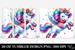 Vibrant Cute Unicorn 20 oz Tumbler Product Image 1